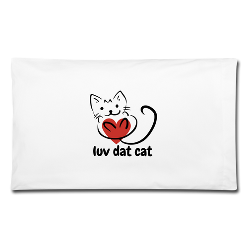 Official Luv Dat Cat Pillowcase 32'' x 20'' - white