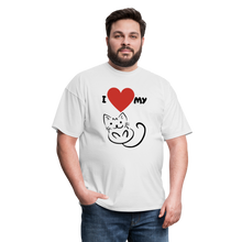 Load image into Gallery viewer, I HEART MY CAT Men&#39;s T-Shirt - white