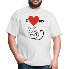 Load image into Gallery viewer, I HEART MY CAT Men&#39;s T-Shirt - white