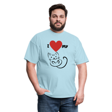 Load image into Gallery viewer, I HEART MY CAT Men&#39;s T-Shirt - powder blue
