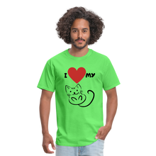 Load image into Gallery viewer, I HEART MY CAT Men&#39;s T-Shirt - kiwi