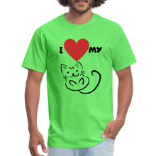 Load image into Gallery viewer, I HEART MY CAT Men&#39;s T-Shirt - kiwi