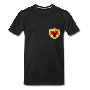 Official Cat Lover Badge (left breast) Men's Premium T-Shirt - black