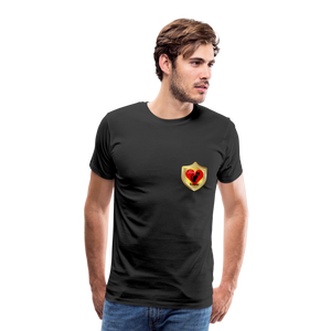 Official Cat Lover Badge (left breast) Men's Premium T-Shirt - black