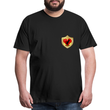 Load image into Gallery viewer, Official Cat Lover Badge (left breast) Men&#39;s Premium T-Shirt - black