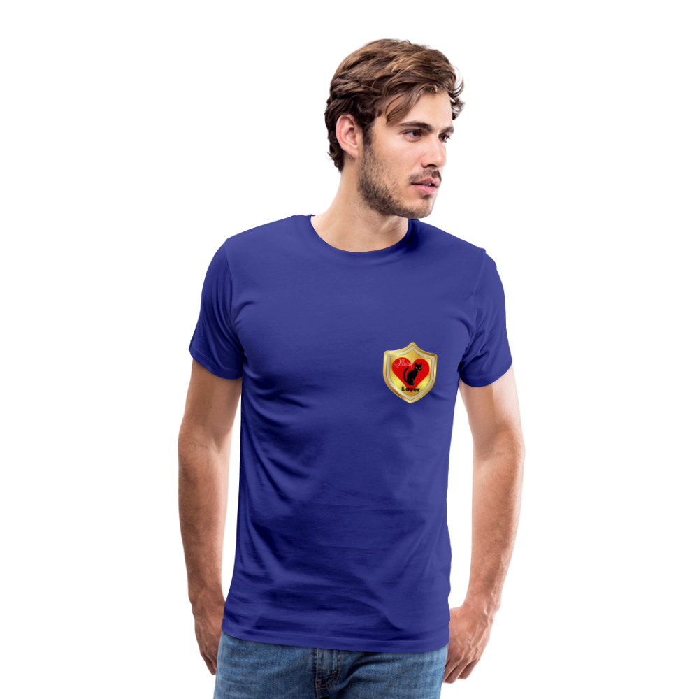 Official Cat Lover Badge (left breast) Men's Premium T-Shirt - royal blue