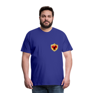 Official Cat Lover Badge (left breast) Men's Premium T-Shirt - royal blue