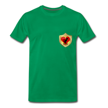 Load image into Gallery viewer, Official Cat Lover Badge (left breast) Men&#39;s Premium T-Shirt - kelly green
