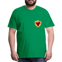 Load image into Gallery viewer, Official Cat Lover Badge (left breast) Men&#39;s Premium T-Shirt - kelly green