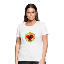 Load image into Gallery viewer, Official Cat Lover Badge Women&#39;s Premium T-Shirt - white