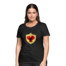 Load image into Gallery viewer, Official Cat Lover Badge Women&#39;s Premium T-Shirt - black