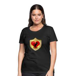 Official Cat Lover Badge Women's Premium T-Shirt - black