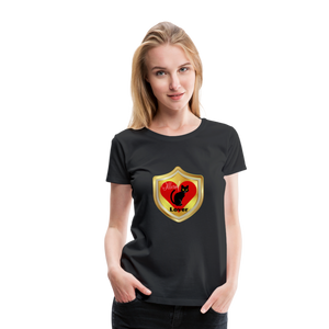 Official Cat Lover Badge Women's Premium T-Shirt - black