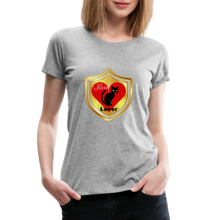 Load image into Gallery viewer, Official Cat Lover Badge Women&#39;s Premium T-Shirt - heather gray