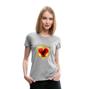 Official Cat Lover Badge Women's Premium T-Shirt - heather gray