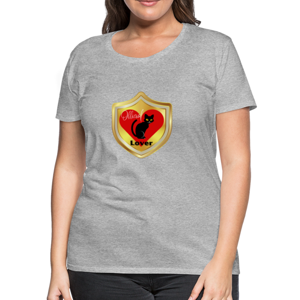 Official Cat Lover Badge Women's Premium T-Shirt - heather gray