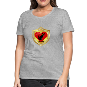 Official Cat Lover Badge Women's Premium T-Shirt - heather gray