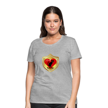 Load image into Gallery viewer, Official Cat Lover Badge Women&#39;s Premium T-Shirt - heather gray