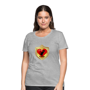 Official Cat Lover Badge Women's Premium T-Shirt - heather gray