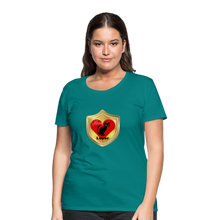 Load image into Gallery viewer, Official Cat Lover Badge Women&#39;s Premium T-Shirt - teal
