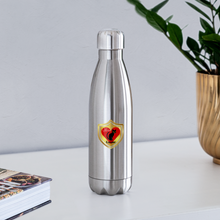 Load image into Gallery viewer, Official Cat Lover Badge Insulated Stainless Steel Water Bottle - silver
