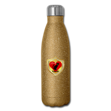 Load image into Gallery viewer, Official Cat Lover Badge Insulated Stainless Steel Water Bottle - gold glitter