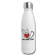 Load image into Gallery viewer, Official Luv Dat Cat Insulated Stainless Steel Water Bottle - white