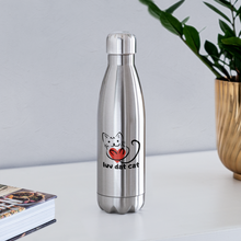 Load image into Gallery viewer, Official Luv Dat Cat Insulated Stainless Steel Water Bottle - silver