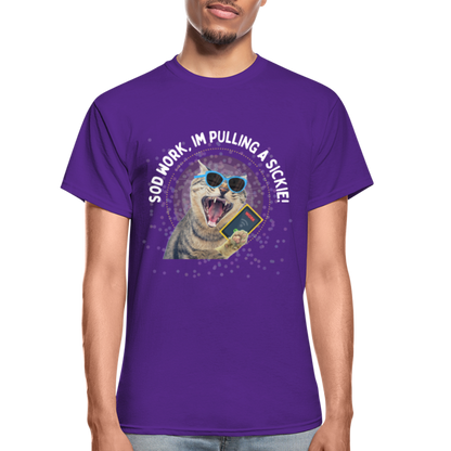 SOD WORK! Gildan Ultra Cotton Adult T-Shirt - purple