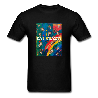 CAT CRAZY Men's T-Shirt - black