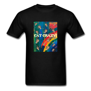 CAT CRAZY Men's T-Shirt - black