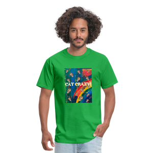 CAT CRAZY Men's T-Shirt - bright green