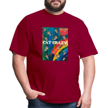 Load image into Gallery viewer, CAT CRAZY Men&#39;s T-Shirt - dark red
