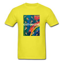 Load image into Gallery viewer, CAT CRAZY Men&#39;s T-Shirt - yellow