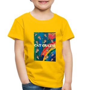 CAT CRAZY Toddler Premium T-Shirt - sun yellow