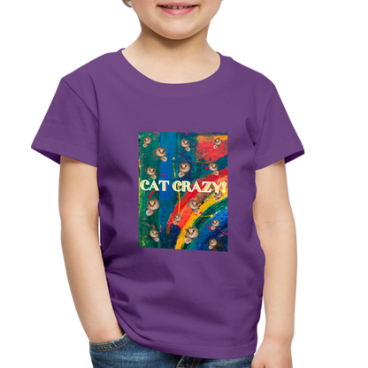 CAT CRAZY Toddler Premium T-Shirt - purple