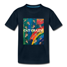 Load image into Gallery viewer, CAT CRAZY Toddler Premium T-Shirt - deep navy