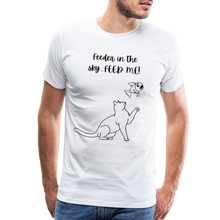Load image into Gallery viewer, Feeder In The Sky Men&#39;s Premium T-Shirt - white