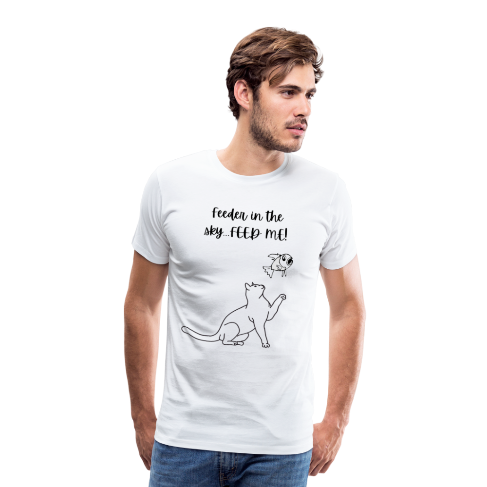 Feeder In The Sky Men's Premium T-Shirt - white