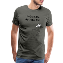 Load image into Gallery viewer, Feeder In The Sky Men&#39;s Premium T-Shirt - asphalt gray