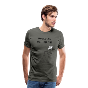 Feeder In The Sky Men's Premium T-Shirt - asphalt gray