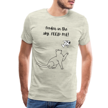 Load image into Gallery viewer, Feeder In The Sky Men&#39;s Premium T-Shirt - heather oatmeal