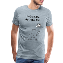 Load image into Gallery viewer, Feeder In The Sky Men&#39;s Premium T-Shirt - heather ice blue