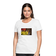 Load image into Gallery viewer, LOVE IS POWER Women&#39;s Premium T-Shirt - white