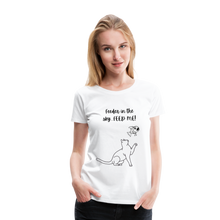 Load image into Gallery viewer, Feeder In The Sky Women&#39;s Premium T-Shirt - white