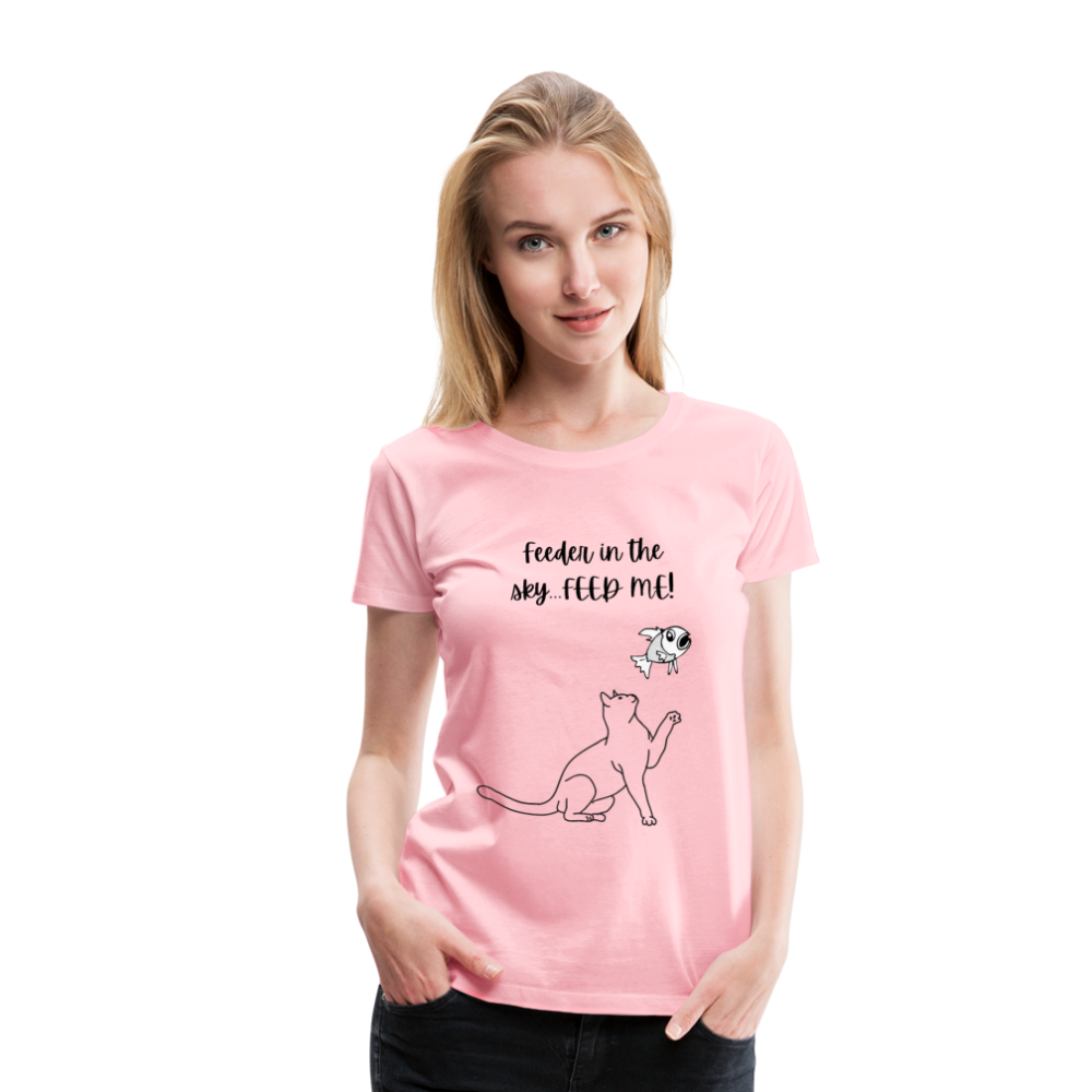 Feeder In The Sky Women's Premium T-Shirt - pink