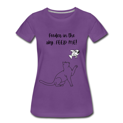 Feeder In The Sky Women's Premium T-Shirt - purple