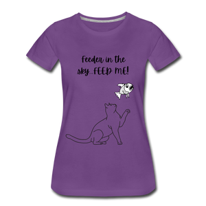 Feeder In The Sky Women's Premium T-Shirt - purple