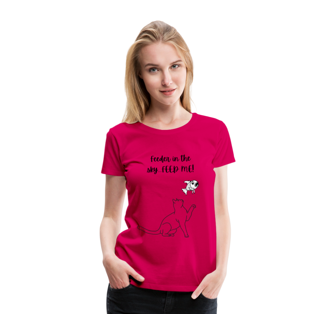 Feeder In The Sky Women's Premium T-Shirt - dark pink