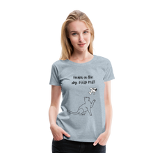 Load image into Gallery viewer, Feeder In The Sky Women&#39;s Premium T-Shirt - heather ice blue